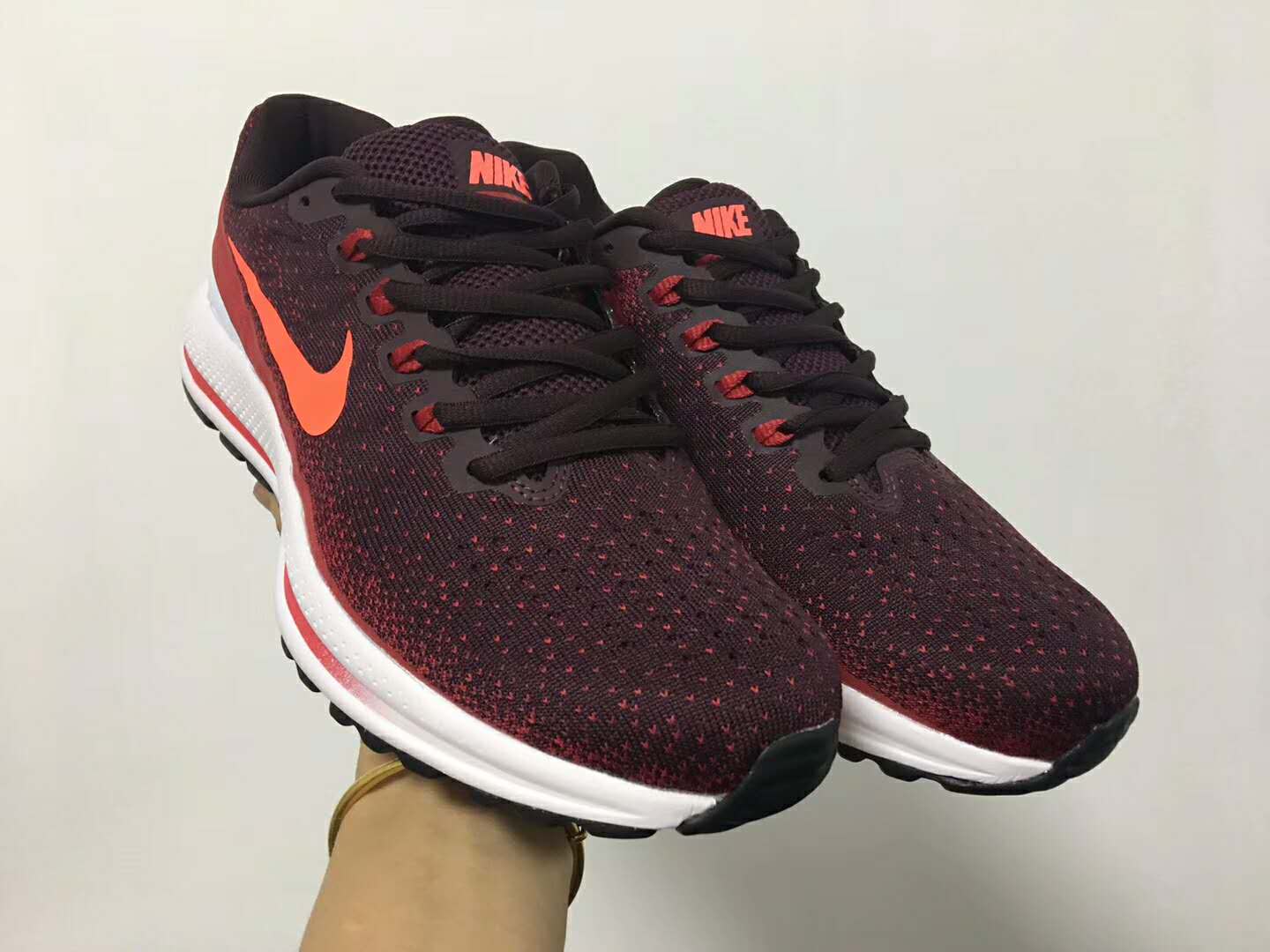 Nike Flyknit Lunar 2 iD Wine Red Black Shoes - Click Image to Close